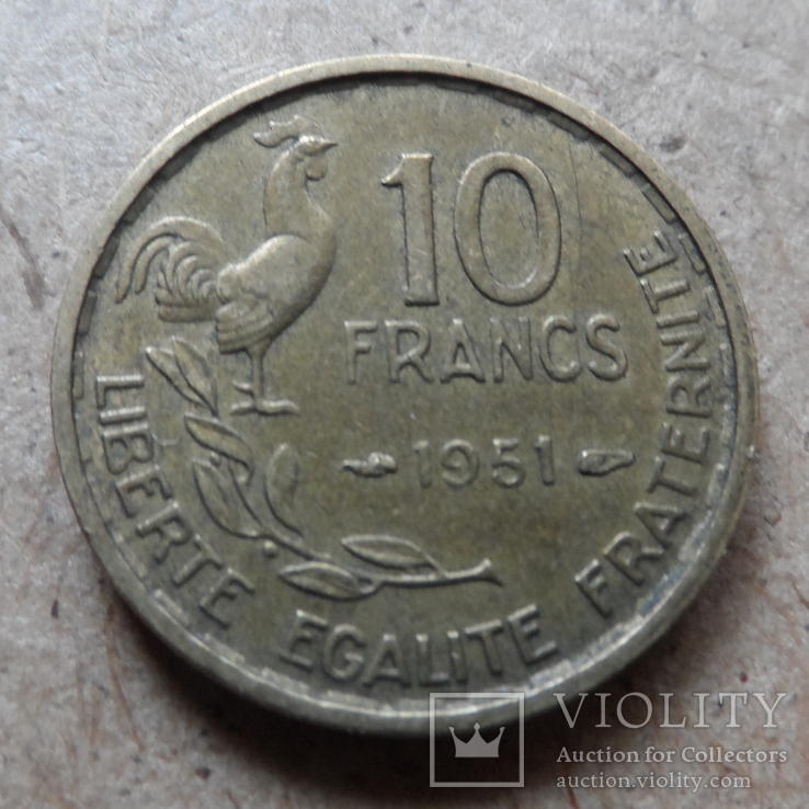 10 франков 1951 Франция    (П.8.11)~