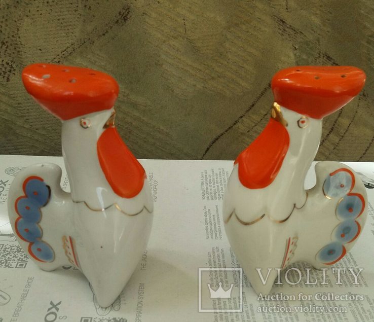 Два петушка СССР. Фарфор., фото №2