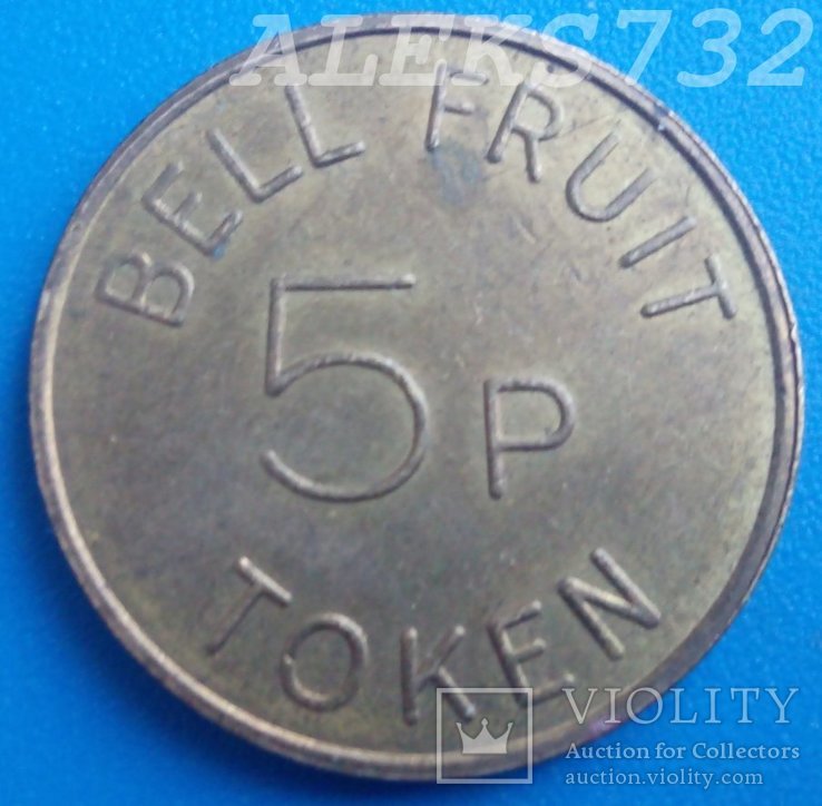 Жетон игровой BELL-FRUIT 5 пенсов Великобритания, фото №3
