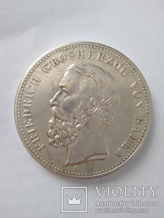 Копия монеты 5 марок 1901г, фото №2