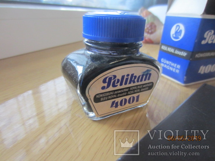 Подушка Pelikan + Pelikan Blue Royal 4001 1960г, фото №5