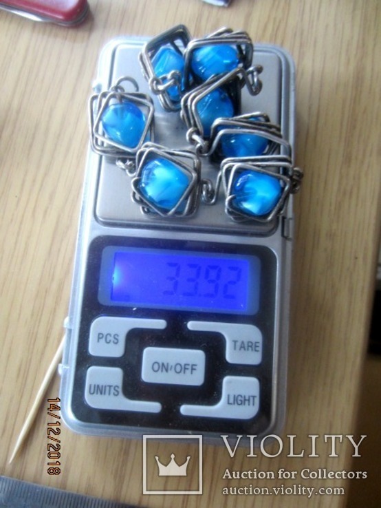 Браслет серебро 925 синий камень, photo number 8