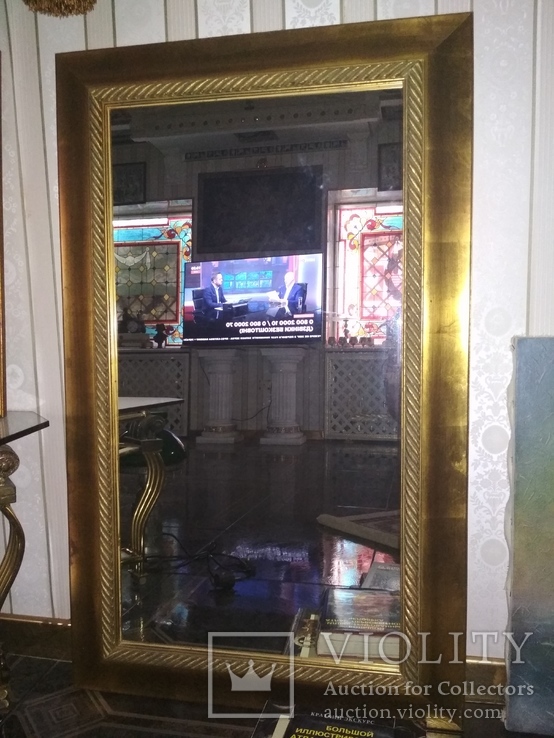 Зеркало в большой богатой раме 103 на 63 см, фото №3