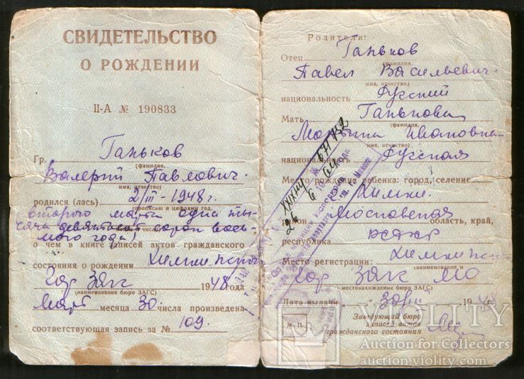 Свидетельство О Рождении Фото 2022