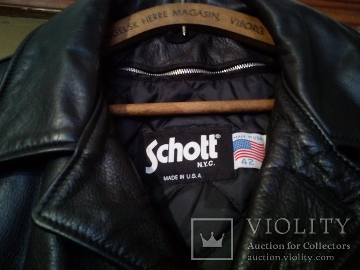 Пальто куртка шкіряна Schott ,Розмір 42.Made in USA, фото №11