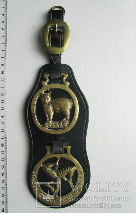 Герб острова Мэн рысь латунные медальоны медаль для конской сбруи Horse brass