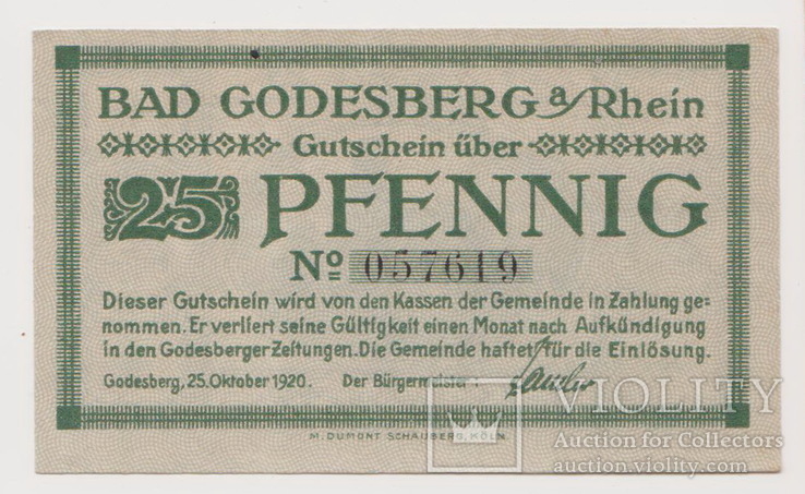 25 пфеннингов, Германия, 25 октября 1920 года, фото №3