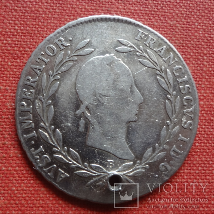 20 крейцеров 1830  Австро-Венгрия серебро  (S.9.12)~, фото №3