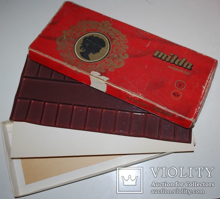 Коробка от конфет "Милда", Прибалтика, ГОСТ 73 г., 33х14х2 см., с родным вкладышем., фото №12