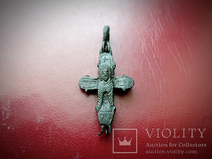  Рельефный энколпион  распятие Христове  Богородица  Ассунта, фото №4