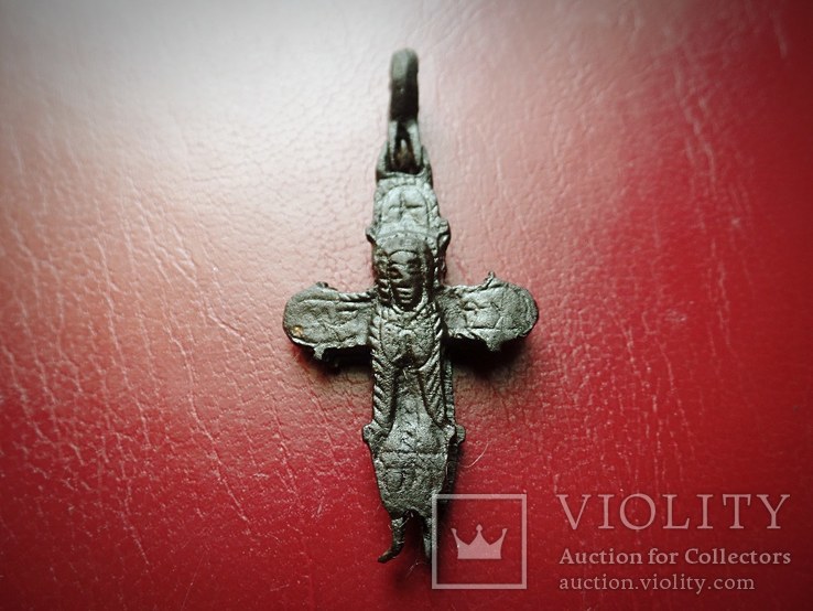  Рельефный энколпион  распятие Христове  Богородица  Ассунта, фото №6