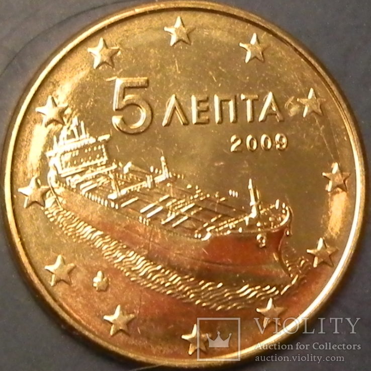 5 євроцентів Греція 2009 UNC, фото №2