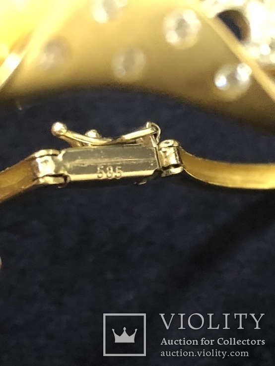 Бриллиантовое колье и браслет "Jaylan Juwelier" 585 пробы золота, фото №6