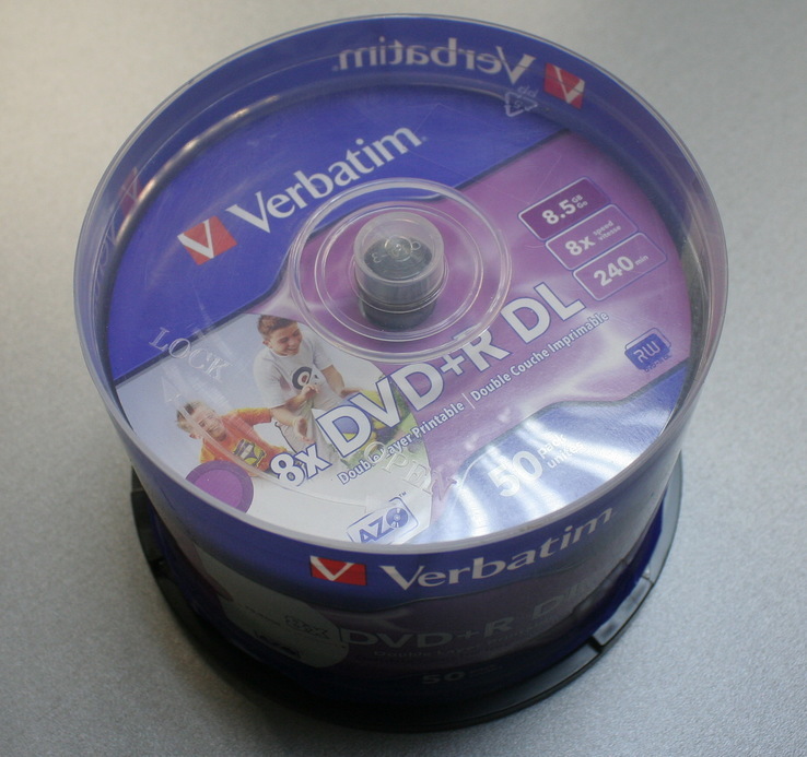 Диски VERBATIM DVD+R 8,5Gb DL 8x