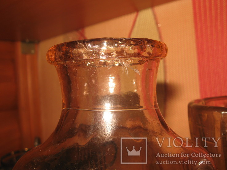 Две старые вазы,стекло,СССР, фото №8