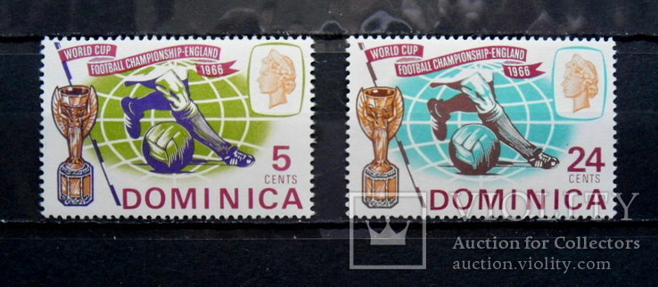 Доминика ЧМ 1966 футбол спорт MNH**, фото №3