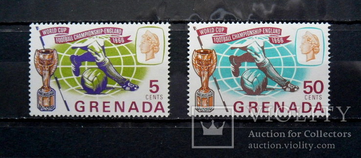 Гренада ЧМ 1966 футбол спорт MNH**, фото №3