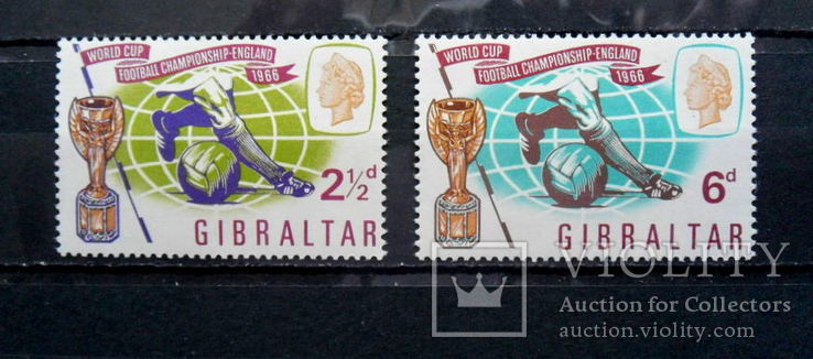 Гибралтар ЧМ 1966 футбол спорт MNH**, фото №3
