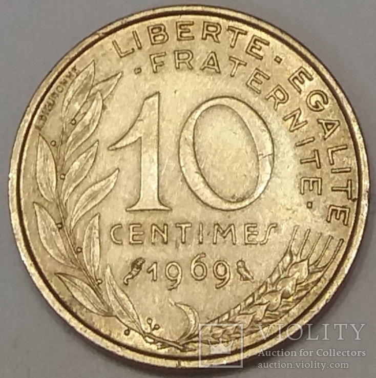 Франція 10 сантимів, 1969