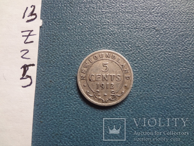 5 центов 1912 Ньюфаундленд   серебро   (Z.2.5)~, фото №6