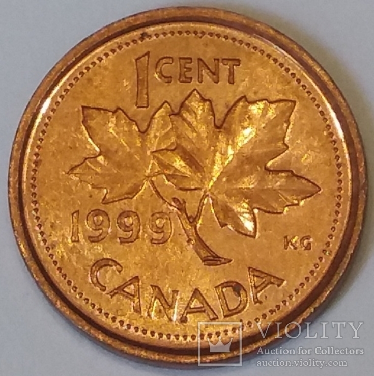 Канада 1 цент, 1999, фото №2