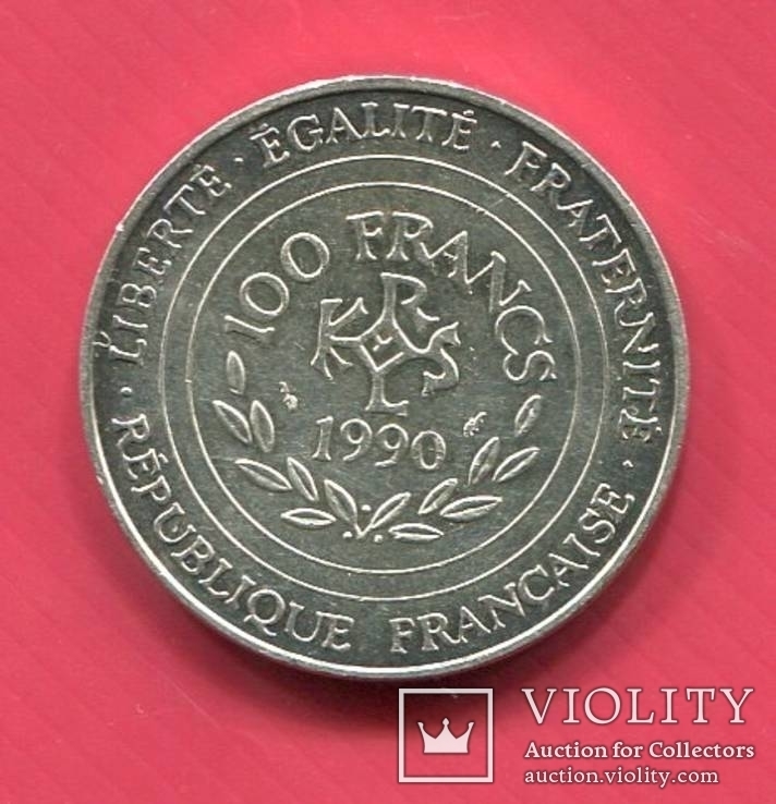 Франция 100 франков 1990 Король Карл, фото №3