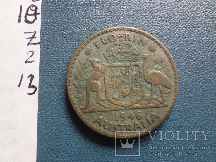 Флорин 1946 Австралия  серебро   (Z.2.13)~, фото №6