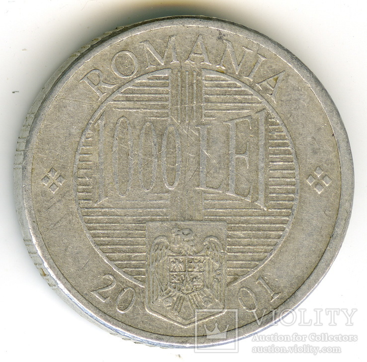 1000 лей 2001 Румыния, фото №2