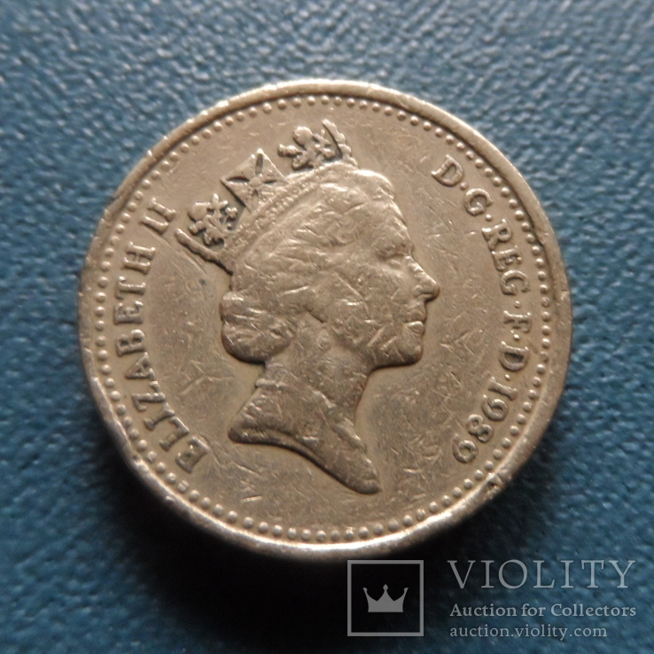 1 фунт 1989   Великобритания   (5.7.2)~, фото №2
