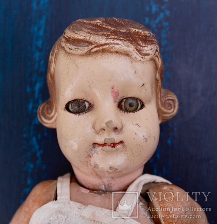 Антикварная кукла из папье-маше, фото №2