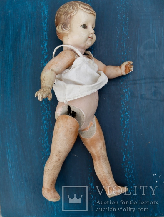 Антикварная кукла из папье-маше, фото №6