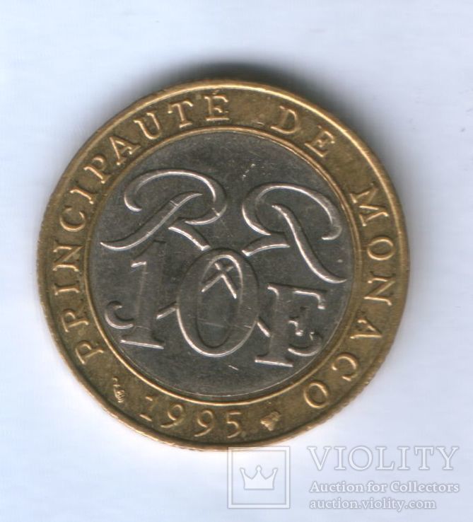 Монако 10 франков 1995г., фото №2