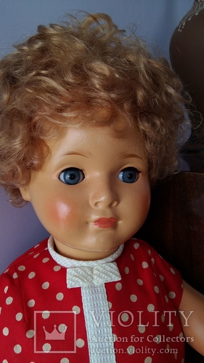Кукла папье-маше паричковая 60х (62см), фото №4