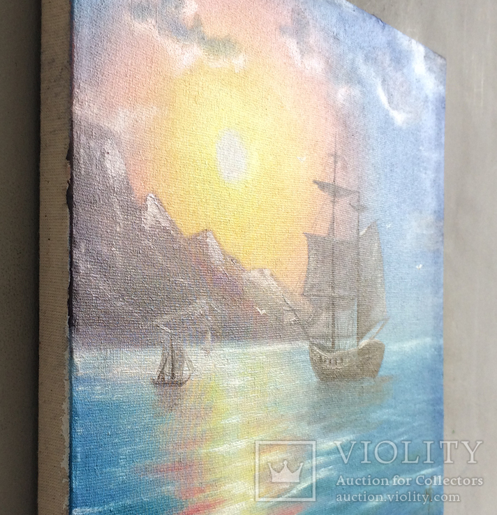 Картина, Мечты о море, 25х30 см. живопись, холст, с подписью, отличный подарок, декор, фото №5