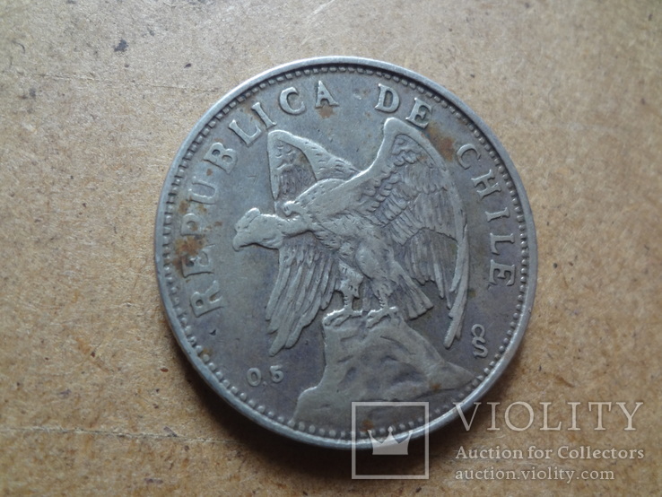 2 дос песос 1927  Чили редкая серебро   (2.3.4)~, фото №4