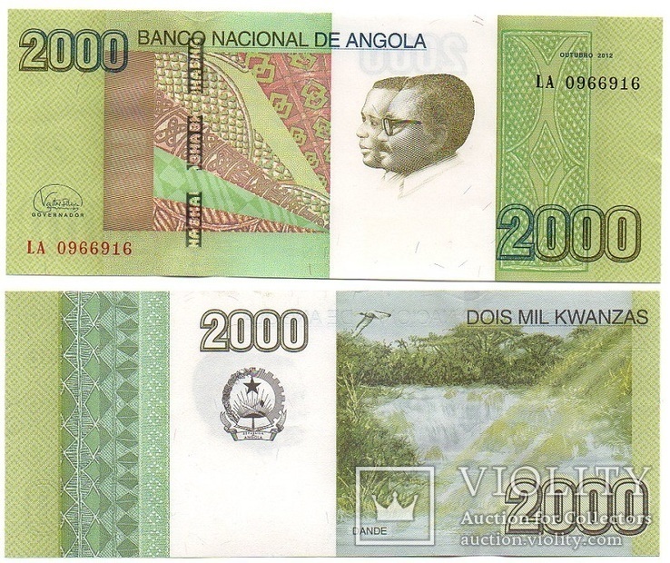 Angola Ангола - 2000 Kwanzas 2012 2017 UNC JavirNV