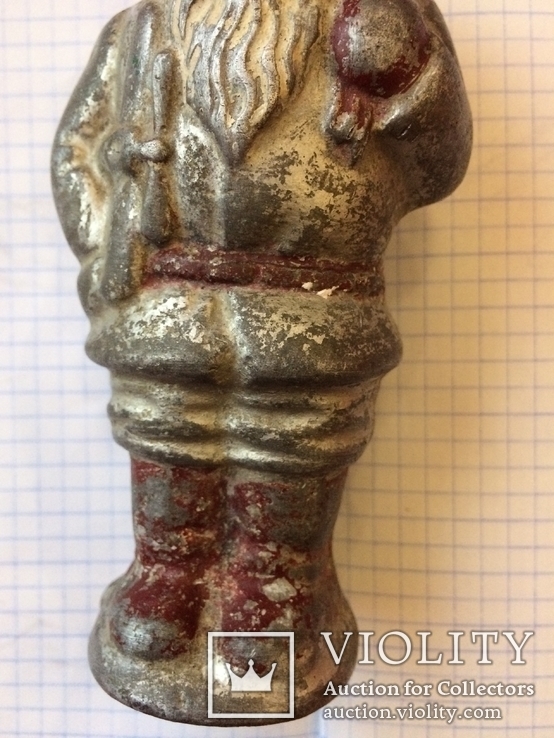 Старая оловянная фигурка дед мороз, фото №4
