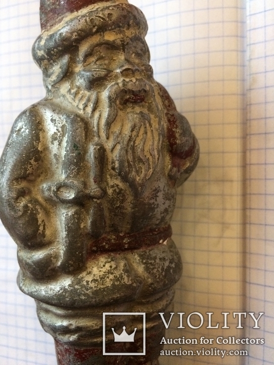 Старая оловянная фигурка дед мороз, фото №5
