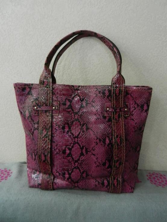 Guess,оригинал, вместительная женская фиолетовая сумка, фото №4