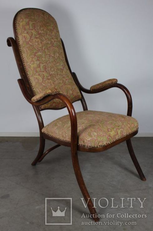 Антикварне гнуте крісло в стилі Thonet, фото №2