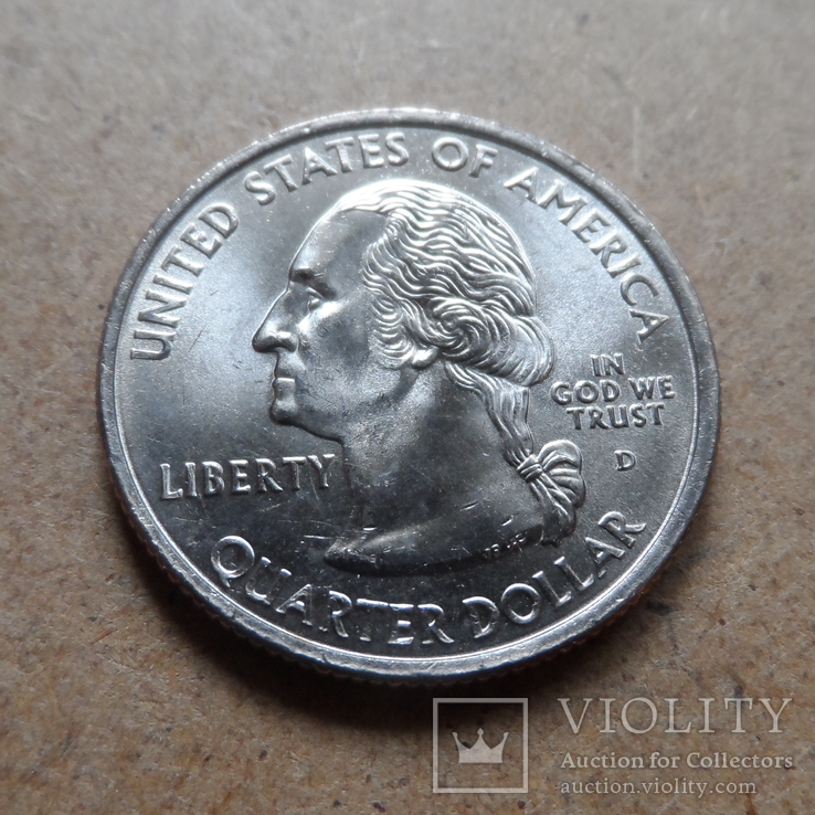 25 центов 2000 Массачусетс UNC   (9.1.4)~, фото №3