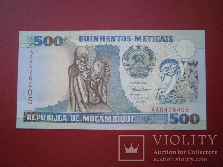 Мозамбік 1991 рiк 500 метікайс UNC., numer zdjęcia 3