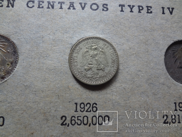 10 сентаво 1926  Мексика серебро, фото №4