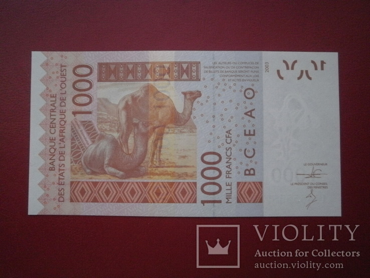 Малі 2003 рік 1000 франків UNC., фото №2