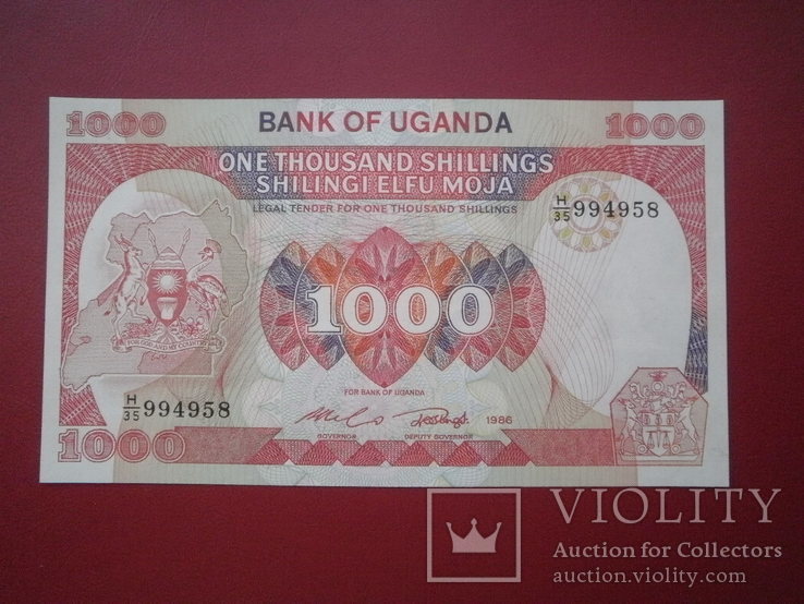 Уганда 1986 рік 1000 шілінгів., фото №2
