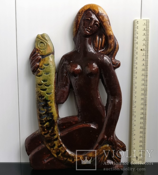 Панно керамика Девушка с рыбой, фото №12