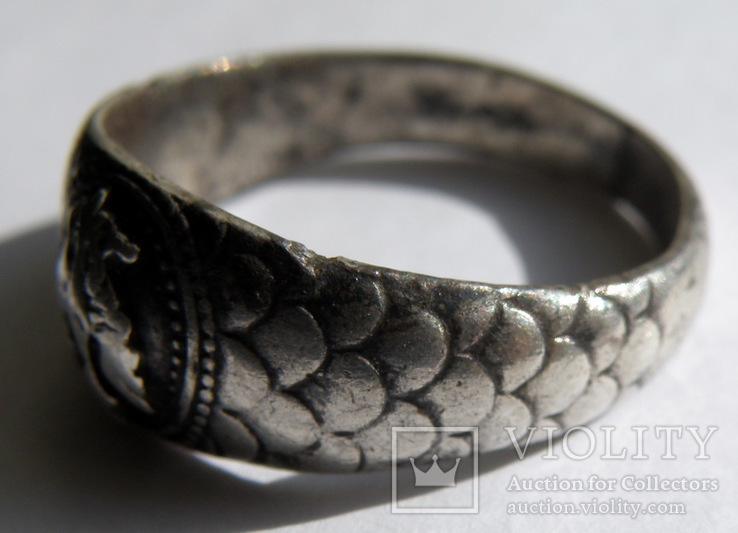 Срібний перстень з орлом, ПСВ, фото №6