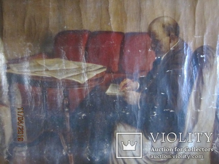 Портрет В. И. Ленина. холст масло 83 x 126 cm, фото №5