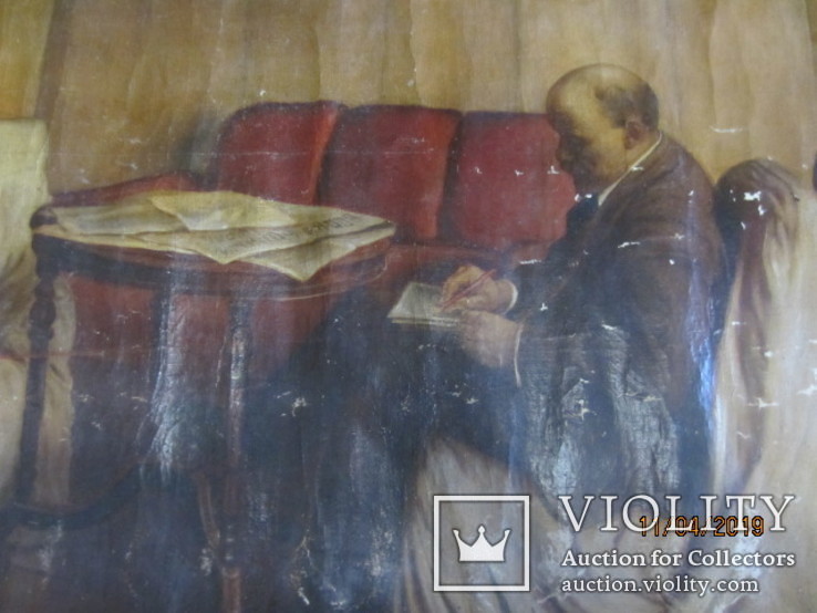 Портрет В. И. Ленина. холст масло 83 x 126 cm, фото №11