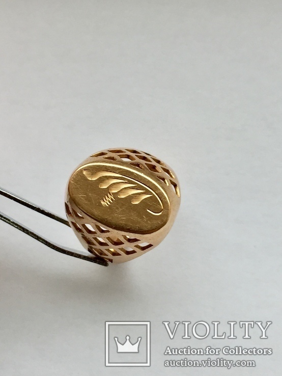 Золотое кольцо 583 пробы СССР 5,89 г., фото №2